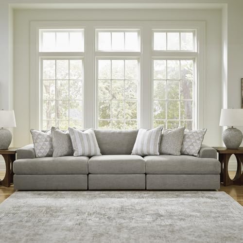 Signature Design by Ashley 3-Piece Modular Sectional Sofa Couch, Ash Gray - Image 2