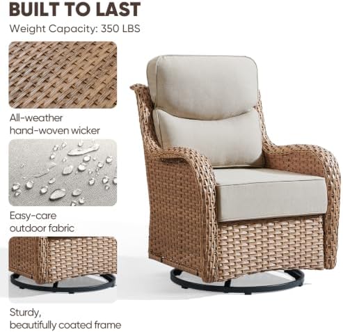 Swivel Patio Chairs Set of 2 - Image 5