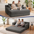 Convertible Sofa Bed with Ottoman, Small Boneless Loveseat Couch by Cidludto