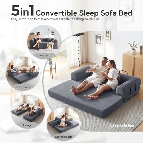 79" Convertible Sofa Bed, Boneless Couch - Image 4
