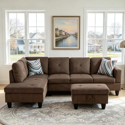 3-Piece L-Shaped Modular Leather Sofa – Convertible Sectional Couch by Outdoorchairs