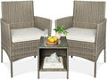 Best Choice Products 3-Piece Outdoor Wicker Conversation Bistro Set, Space by BestChoiceProducts