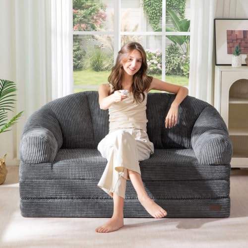 MAXYOYO Folding Sofa Bed with Backrest, Boneless Fold Out Couch with Handle - Image 2