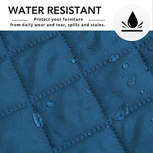 Easy-Going Reversible L-Shape Sectional Couch Cover, Peacock Blue - Image 5