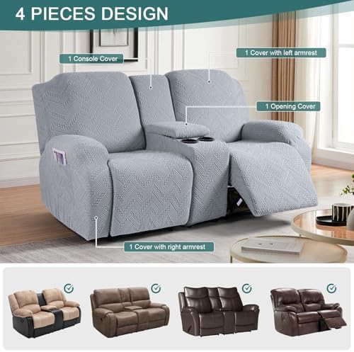 Ruaozz Stretch Loveseat Recliner Cover - Image 4
