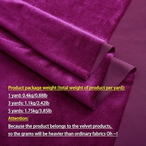 Hot Pink Velvet Fabric by The Yard, 3 Yards - Image 3