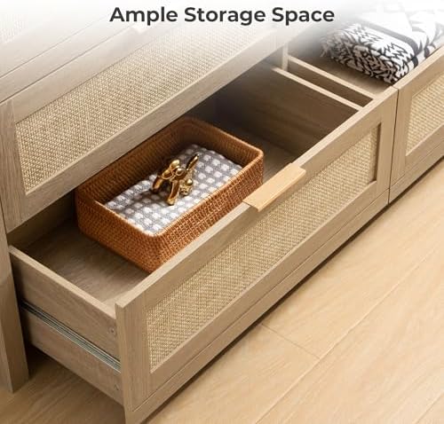 SICOTAS 7 Drawer Rattan Dresser - Image 6