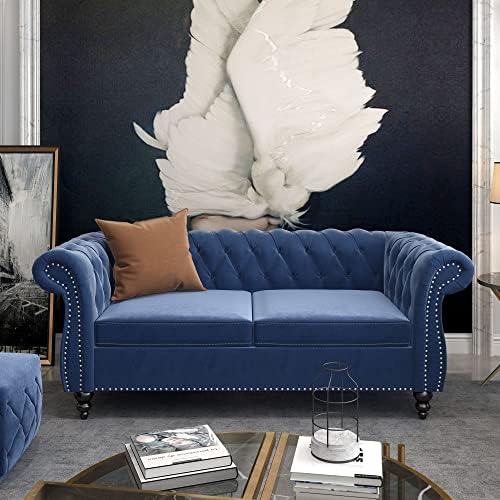 ORRD Chesterfield Loveseat, Modern Velvet Sofa Tufted Couch 2 Seater by ORRD