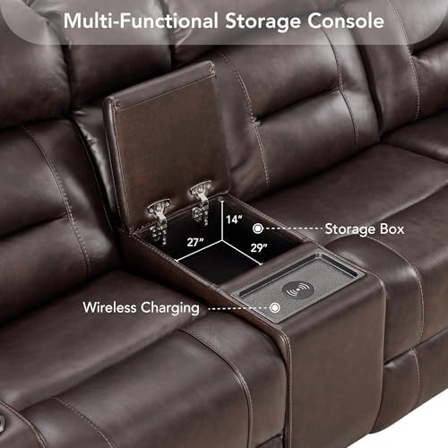 Watson & Whitely Genuine Leather Power Reclining Sofa & Loveseat Set - Image 7