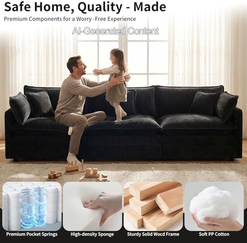 GNIXUU 111.5“ Chenille Modular Sectional Sofa - Image 4