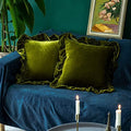 Glory Season Velvet Throw Pillow Cover Soft Decorative Luxurious Solid Square by GLORYSEASON