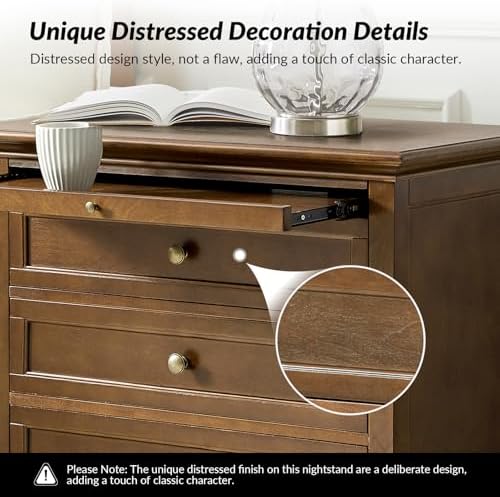 HULALA HOME Farmhouse 3 Drawer End Table - Image 3