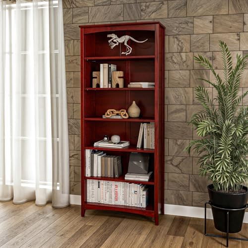 Camaflexi Shaker Style 6 Shelf Bookcase/Solid Wood / 72" High/Adjustable - Image 3