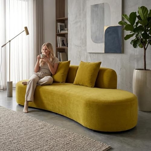 Container Furniture Direct 90" Curved Sofa - Image 5