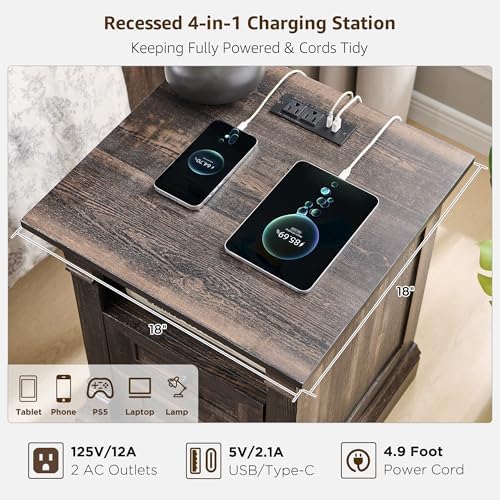 Nightstand with Charging Station - Image 4