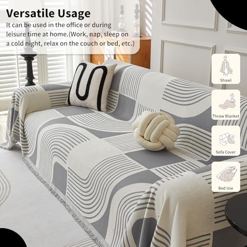 WEYOND Boho Couch Cover, Chenille Sofa Covers Washable - Image 5