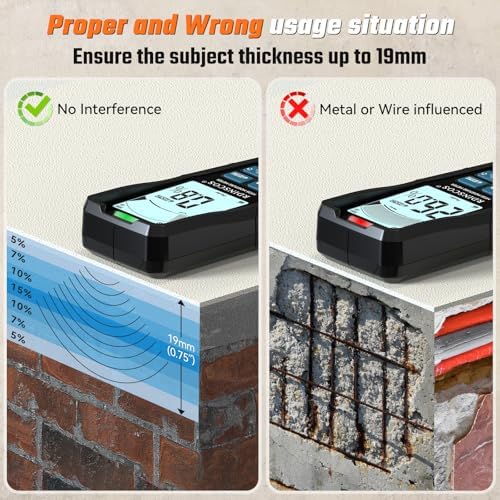 RDINSCOS Rechargeable Pinless Moisture Meter - Image 6