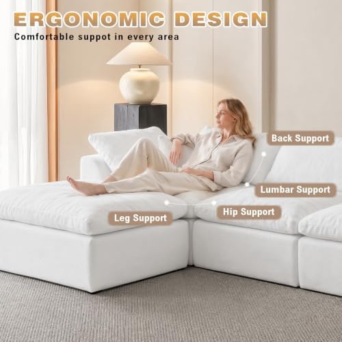 110" Boneless Cloud Couch Sectional - Image 3