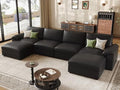 EASE MOOSE Modular Sectional Sofa, U Shaped Scratch Resistant Couch by EASEMOOSE