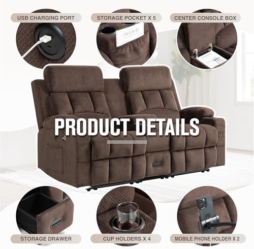Manual Recliner Sofa Set Loveseat & 3-Seater - Image 6