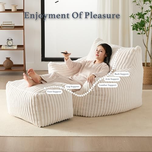 Gericco Oversized Bean Bag Chaise Lounge Chair - Image 3