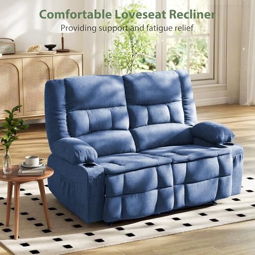 Loveseat Recliner Sofa, Wall Hugger Reclining Loveseat - Image 3
