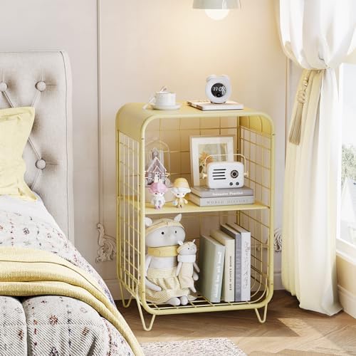 APEXCHASER Cute Nightstand, 3-Tier Metal Side Table - Image 2