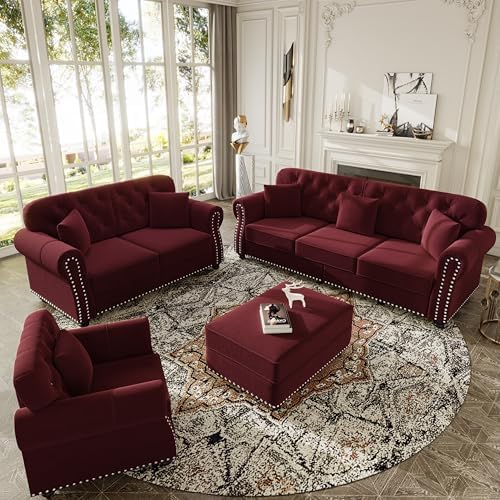 KEIKI 3-Piece Chesterfield Sofa Set by KEIKI