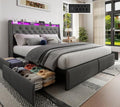 Upholstered Full Size Bed Frame by Doltoro