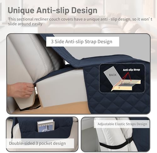 Waterproof Sectional Reclining Couch Covers L Shaped Recliner Sectional Sofa - Image 5