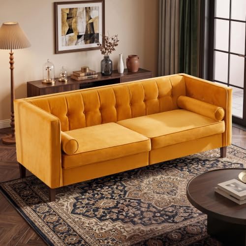 78" Velvet Sofa, 3 Seater Couch by Dreamsir