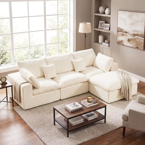 117.5" Oversized Boneless Sectional Couch by fanzutuz