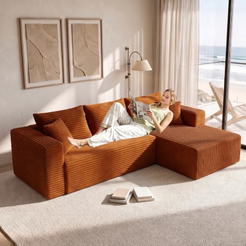93" Boneless Couch, Modular Sectional Sofa - Image 3
