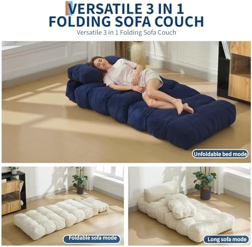 Garvee Folding Sofa Bed, Convertible Sleeper Chair - Image 3