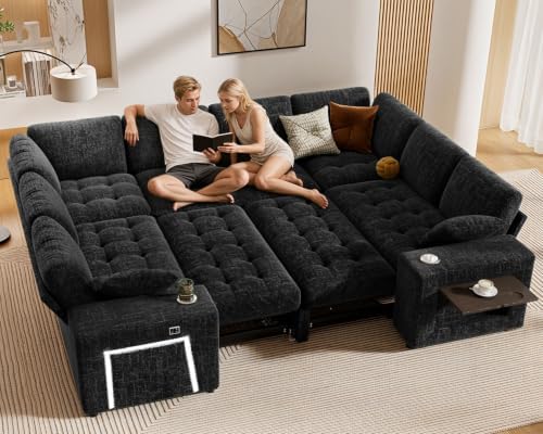 Vipbear 111" Modular Sectional Sleeper Sofa - Image 4