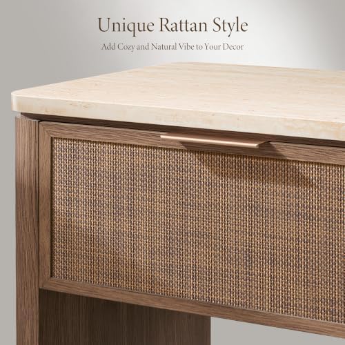 Night Stand, Rattan Nightstand - Image 3