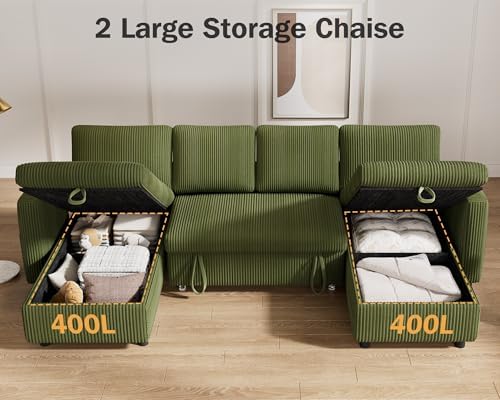 Vipbear 104" Sectional Sleeper Sofa Bed - Image 7