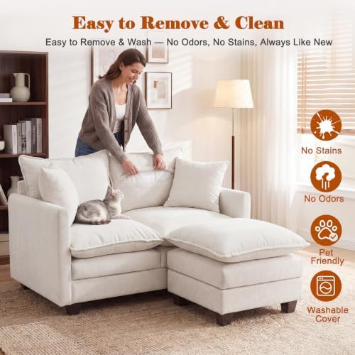 50'' L-Shape Loveseat Sofa - Image 3