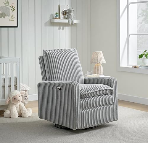 Oxford Baby Uptown Power Glider Recliner Rocking Chair 270° Swivel - Image 2