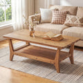 LITTLE TREE Solid Wood Coffee Table, 47-Inch Living Room Center Table by LITTLETREE