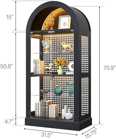 kepptory 71" Arched Display Cabinet - Image 2