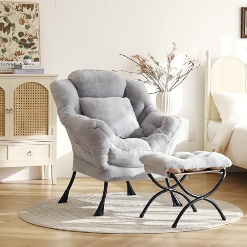 Lazy Chair with Ottoman, Comfy Reading Chair - Image 4