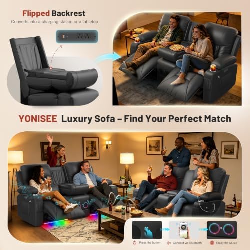 Power Loveseat Recliner, Wall Hugger RV Reclining Loveseat - Image 5