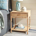 SAFAVIEH Roya 1-Drawer Rattan Night Stand by Unknown