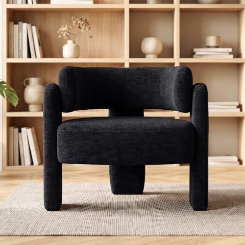 Velvet Barrel Accent Chair by Arcnook