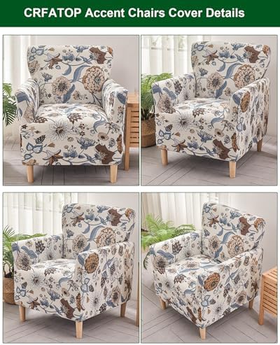 CRFATOP Accent Chair Cover, Stretch Armchair Slipcover - Image 3