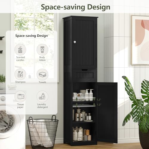 Iwell 66.9" Tall Bathroom Storage Cabinet - Image 4