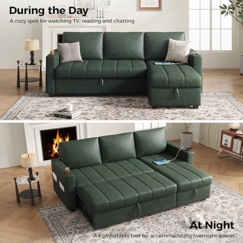 COPIAE 89 inch L-Shaped Sectional Sofa Sleeper - Image 3