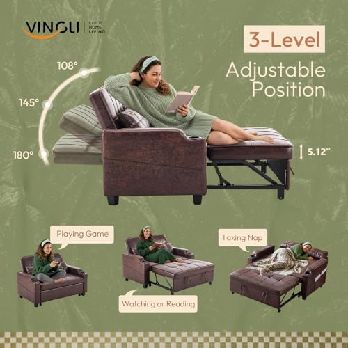 VINGLI Loveseat Sleeper Sofa Couch - Image 4