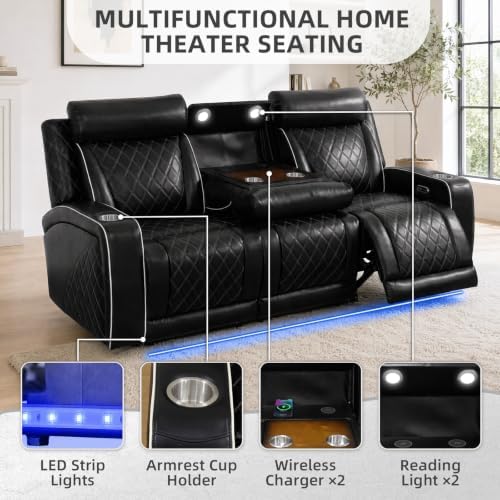 Leather Power Recliner Sofa Set - Image 3